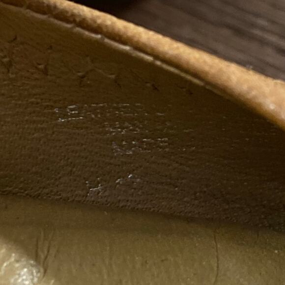 TORY BURCH Reva Pebbled Leather Camel Brown Ballet Flats Logo Emblem Size 8 - Picture 6 of 7